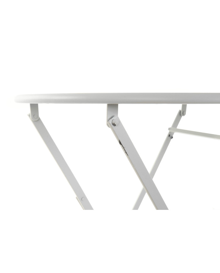 MESA SET 3 METAL 60X60X70 PLEGABLE BLANCO