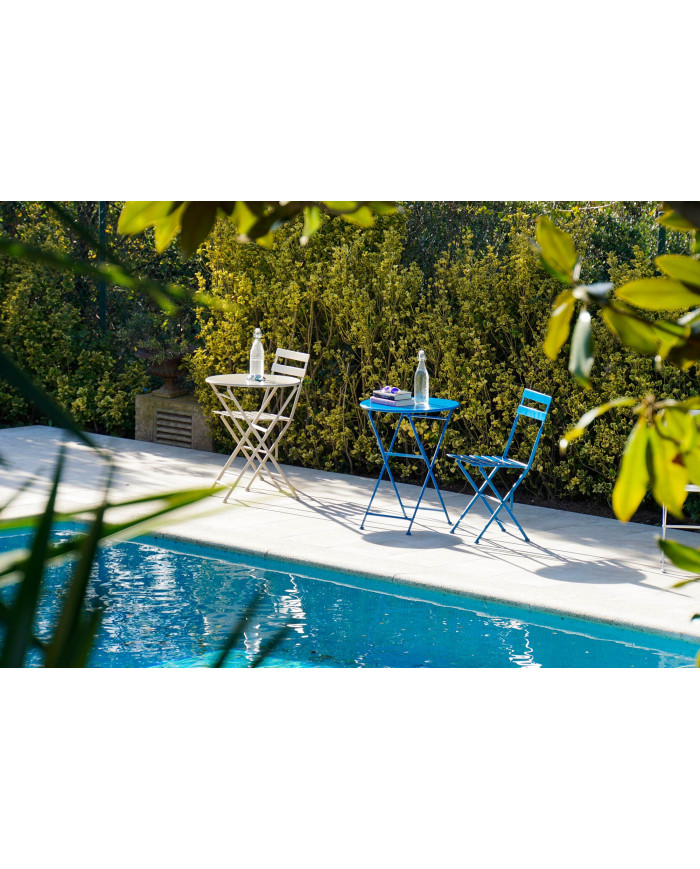 MESA SET 3 METAL 60X60X70 PLEGABLE BLANCO