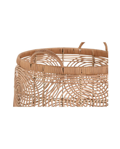 CESTA SET 2 RATAN 40X40X47 NATURAL MARRON CLARO