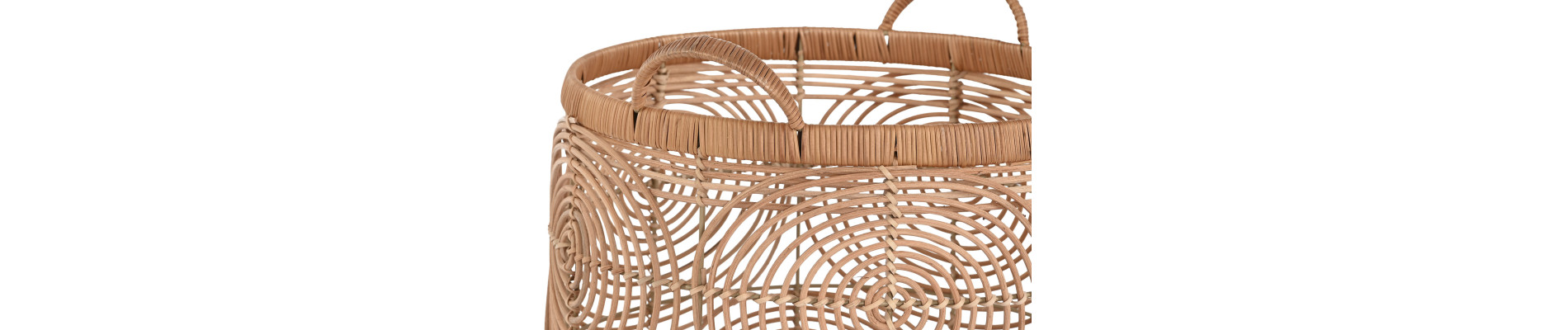CESTA SET 2 RATAN 40X40X47 NATURAL MARRON CLARO