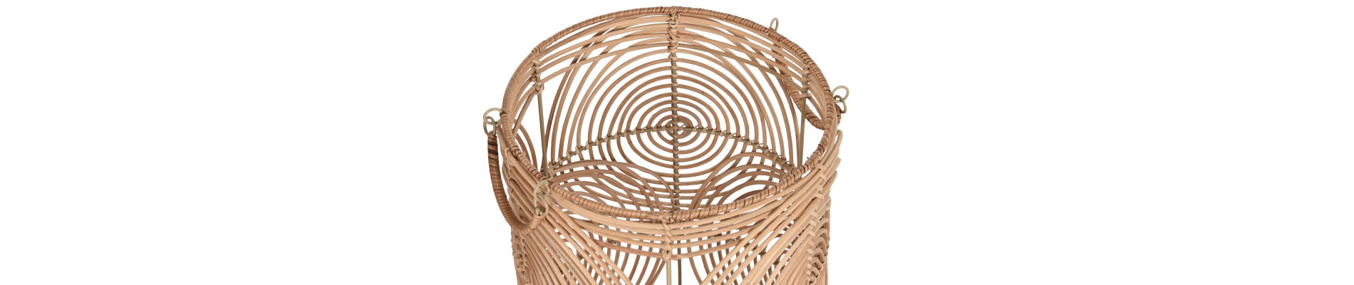 CESTA SET 2 RATAN 45X45X57 CON TAPA NATURAL