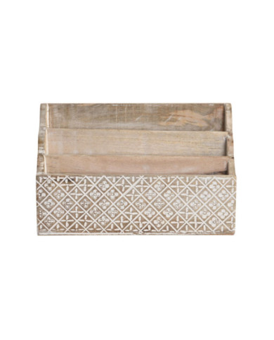 ORGANIZADOR MANGO 32X13X21 CARTAS NATURAL