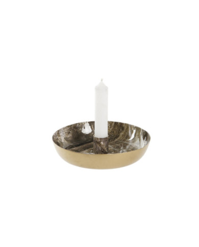 CANDELABRO METAL 15X15X3 SIMIL MARMOL 2 SURT.