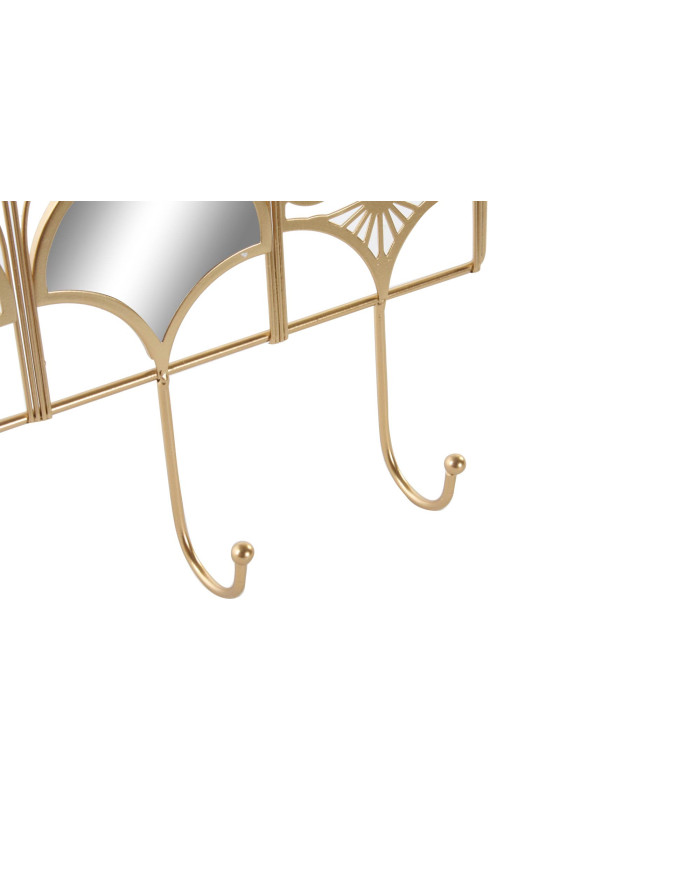 PERCHERO PARED METAL 47X5X20 ABANICO DORADO