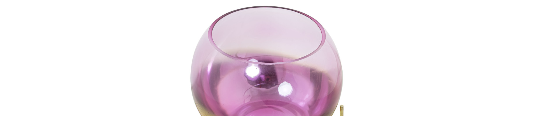PORTAVELA METAL CRISTAL 19X19X20,5 ROSA
