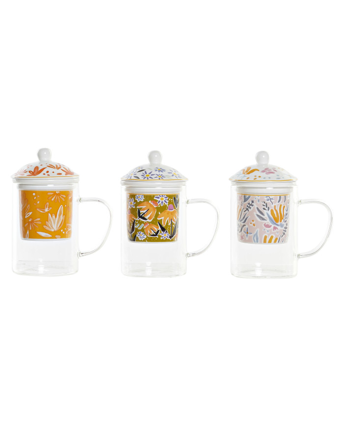MUG CRISTAL PORCELANA 12X8X15 300 ML, 3 SURT.