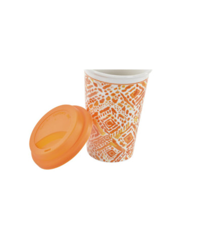 MUG PORCELANA SILICONA 9,7X9,7X14 400 ML. 3 SURT.