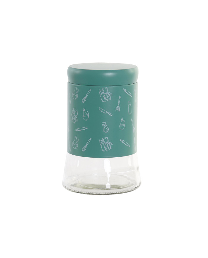 BOTE CRISTAL INOX 11X11X18 1100 SUAVE VERDE MENTA