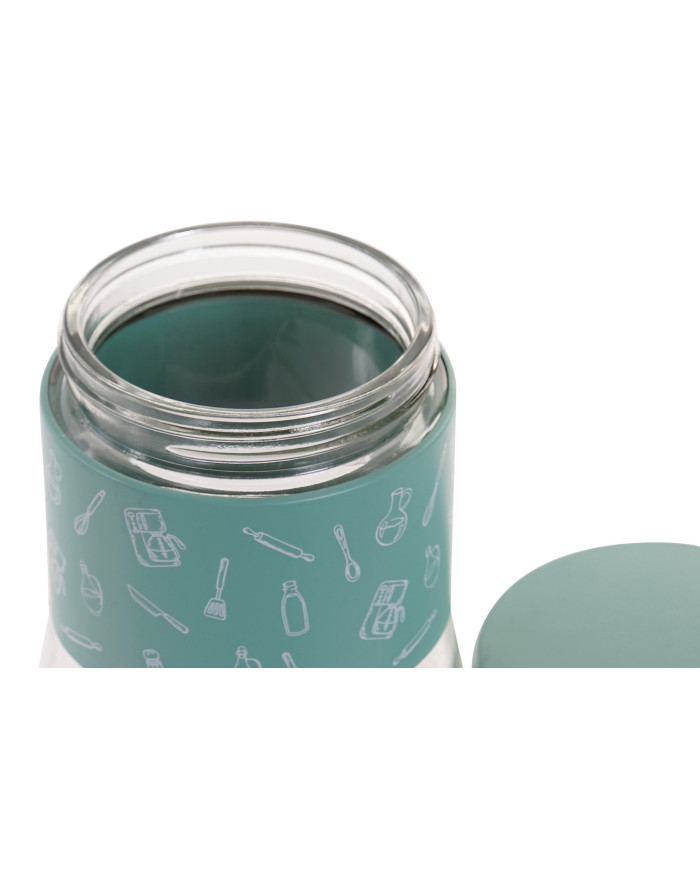 BOTE CRISTAL INOX 11X11X13,5 800 SUAVE VERDE MENTA
