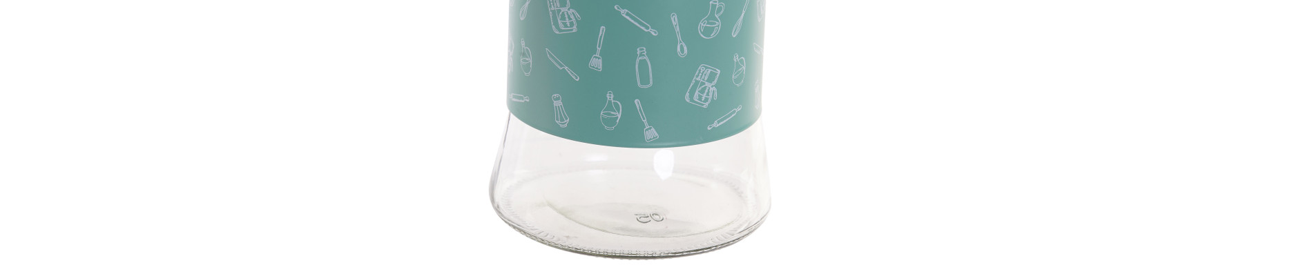 BOTE CRISTAL INOX 11X11X13,5 800 SUAVE VERDE MENTA