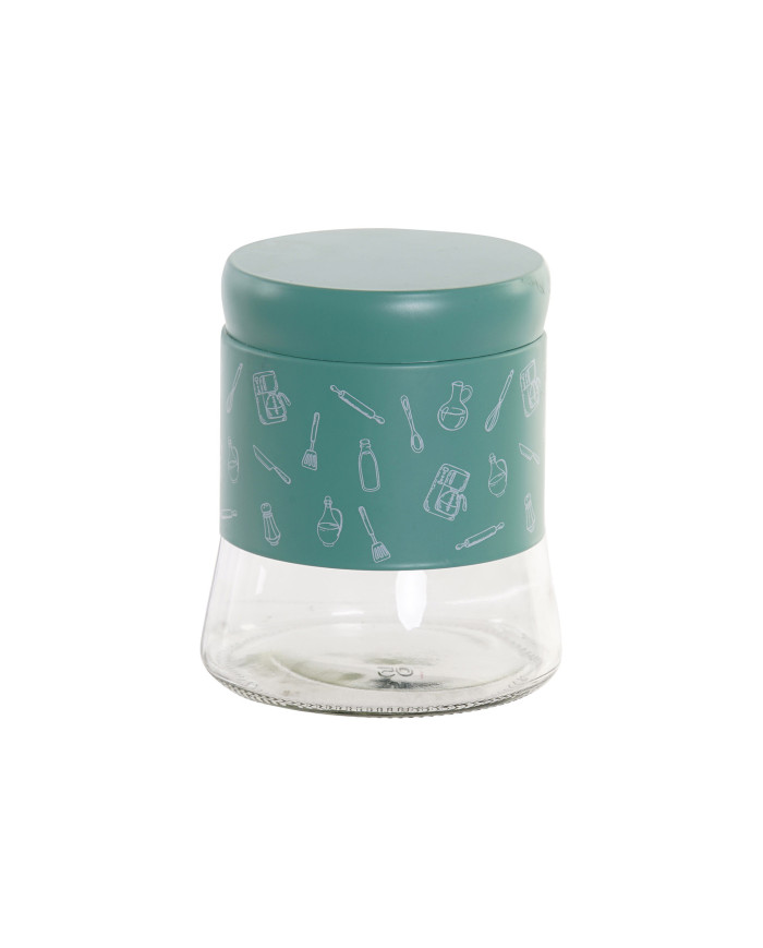 BOTE CRISTAL INOX 11X11X13,5 800 SUAVE VERDE MENTA