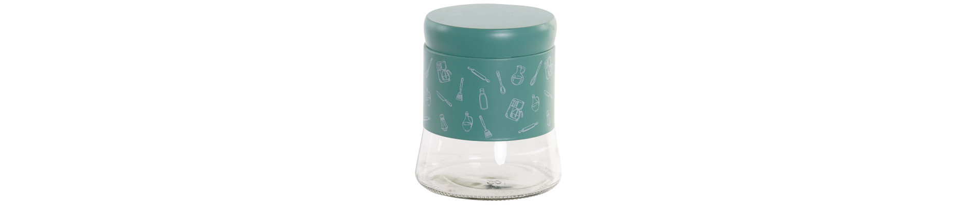 BOTE CRISTAL INOX 11X11X13,5 800 SUAVE VERDE MENTA