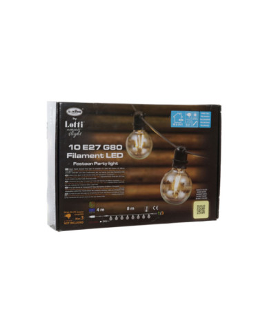 GUIRNALDA CRISTAL 850X7,5X13,5 10LEDS DOBLE FILAME
