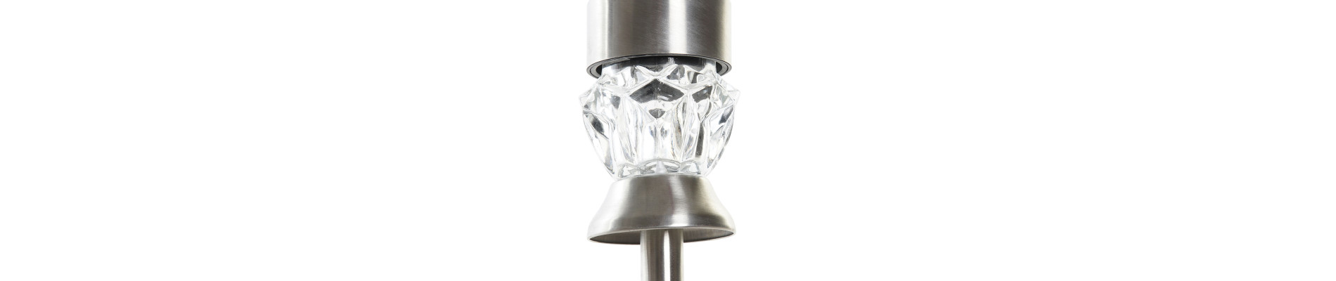 LAMPARA SOLAR LED ALUMINIO 7X7X35 METALIZADO