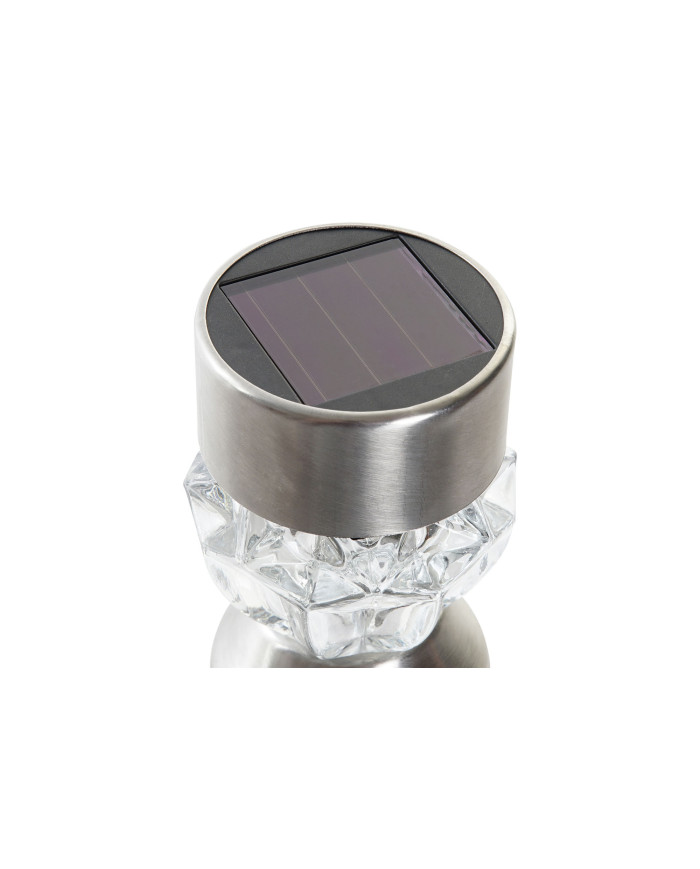LAMPARA SOLAR LED ALUMINIO 7X7X35 METALIZADO