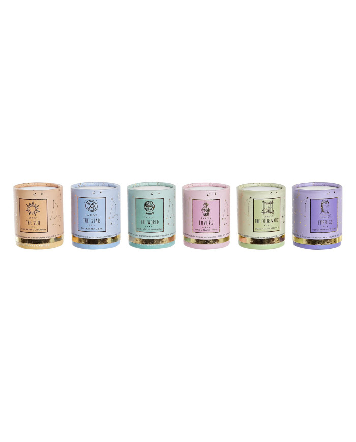 VELA CERA CRISTAL 8X8X9,5 120 GR, TAROT 6 SURT.