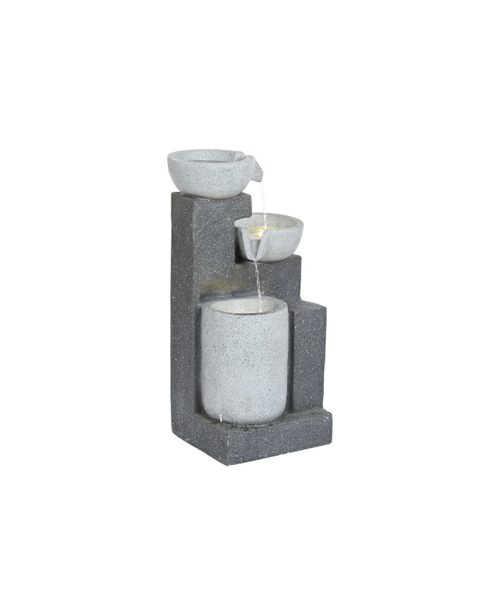 FUENTE RESINA 36X31X70 CUENCOS GRIS