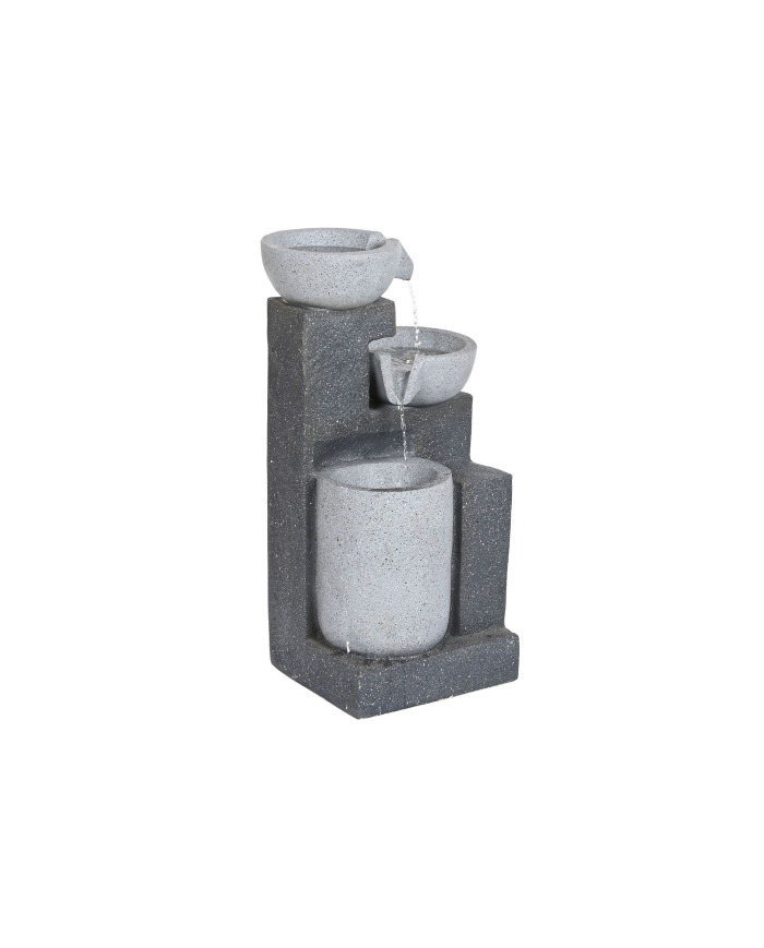 FUENTE RESINA 36X31X70 CUENCOS GRIS