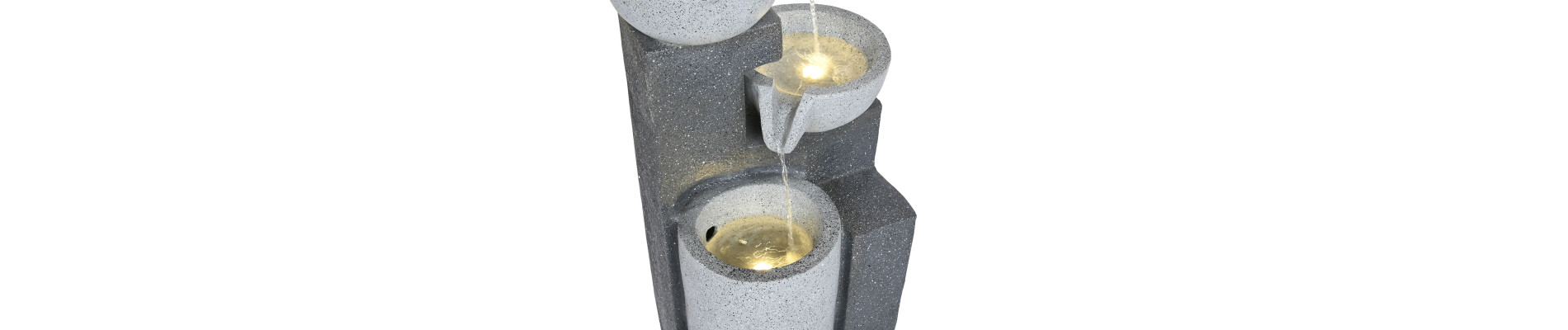 FUENTE RESINA 36X31X70 CUENCOS GRIS