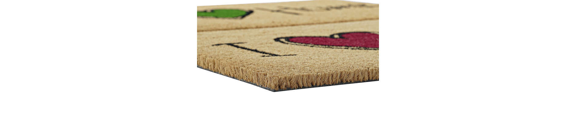 FELPUDO FIBRA COCO 60X40X1,5 I LOVE HOME 2 SURT.