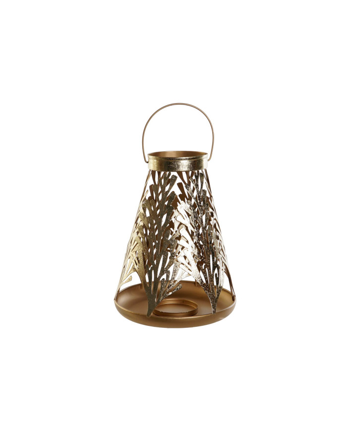 FAROLA METAL 25X25X42 DORADO