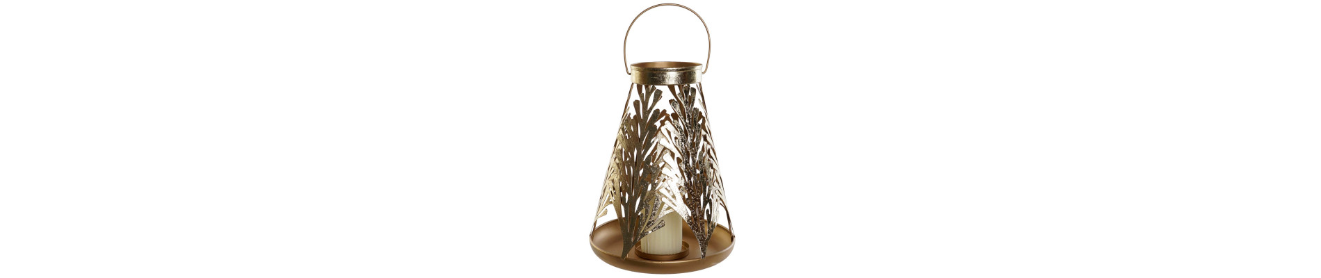 FAROLA METAL 25X25X42 DORADO