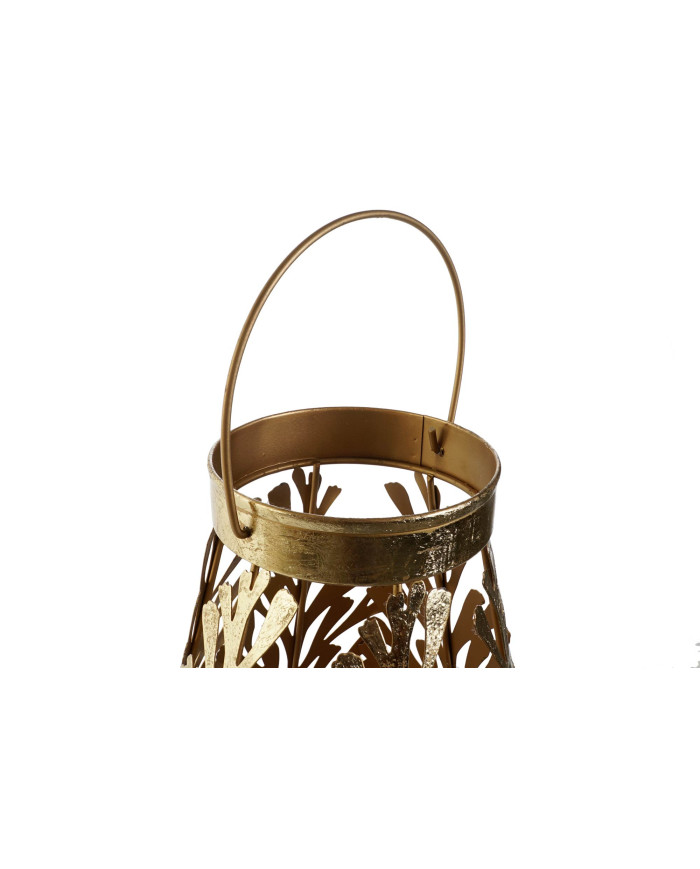 FAROLA METAL 25X25X42 DORADO