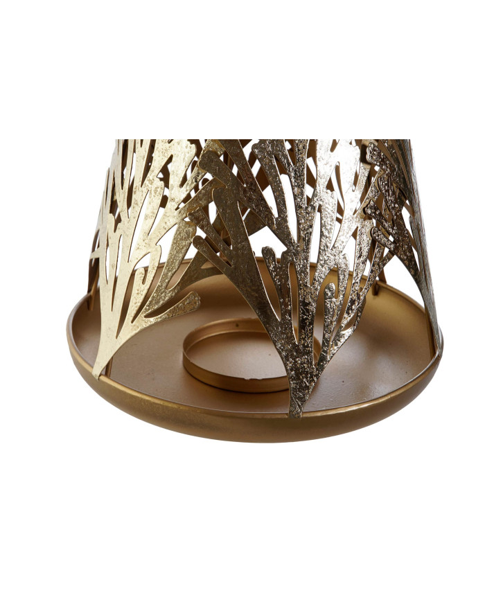 FAROLA METAL 25X25X42 DORADO