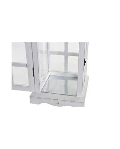 FAROLA PINO CRISTAL 21X21X51 BLANCO