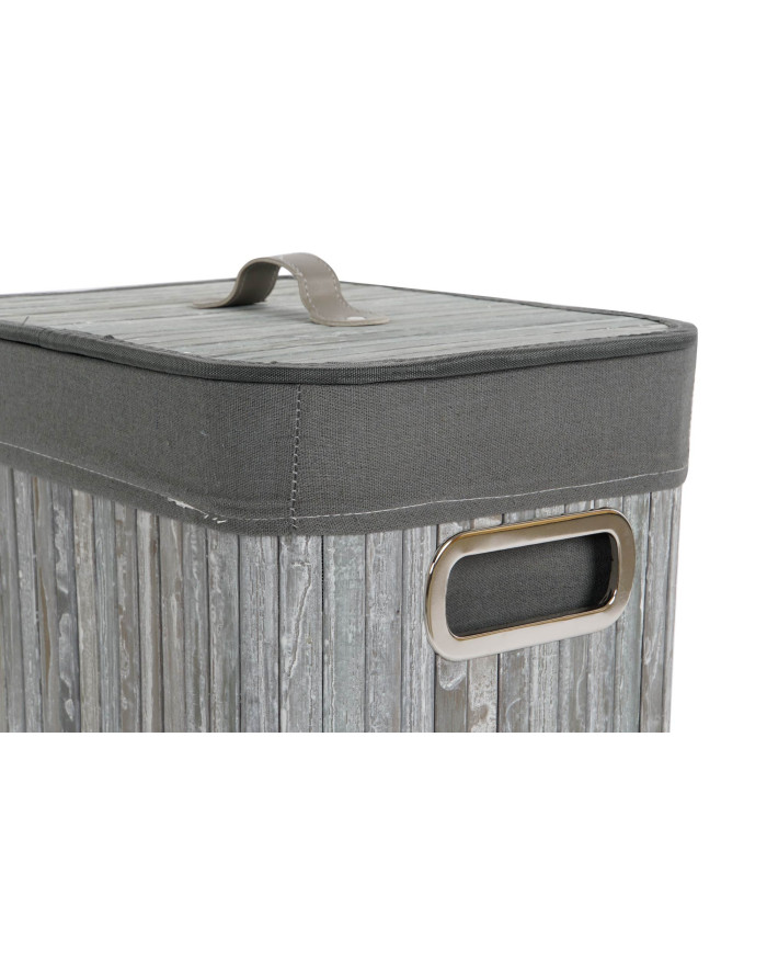 CESTA ROPA SET 3 BAMBU POLIESTER 40X30X60 GRIS