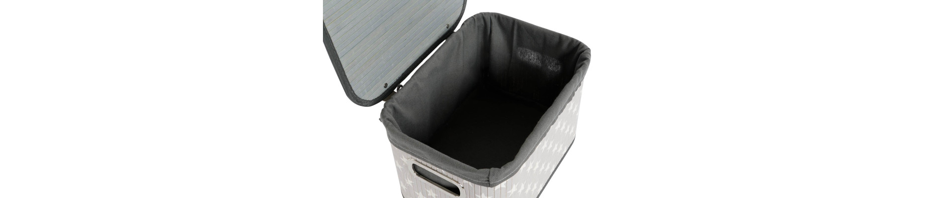CESTA SET 6 BAMBU POLIESTER 51X35X33 ESTRELLAS