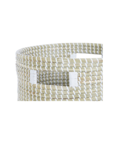 CESTA SET 2 SEAGRASS 44X44X51 TAPA NATURAL