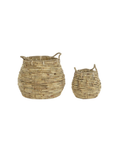 CESTA SET 2 FIBRA METAL 50X50X48 NATURAL