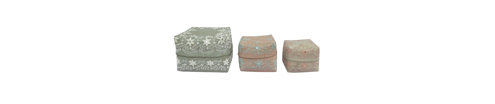 CESTA SET 3 SEAGRASS PP 46X44X34 POMPONES