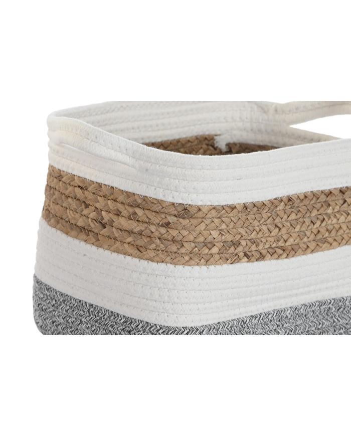 CESTA SET 3 FIBRA ALGODON 36X27X27 BLANCO