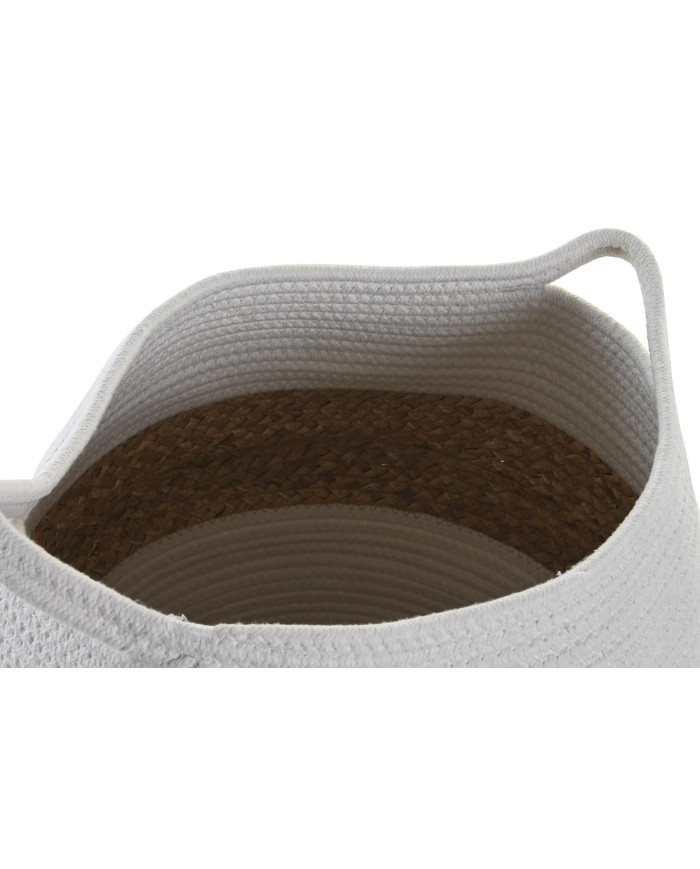 CESTA FIBRA ALGODON 30X30X40 BLANCO
