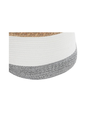 CESTA FIBRA ALGODON 36X36X52 BLANCO