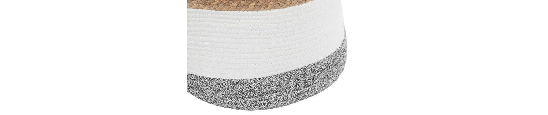 CESTA FIBRA ALGODON 36X36X52 BLANCO
