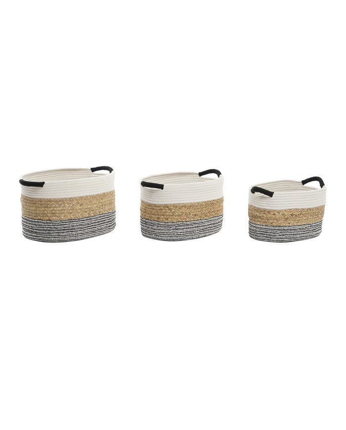 CESTA SET 3 ALGODON FIBRA 42X32X24 BEIGE