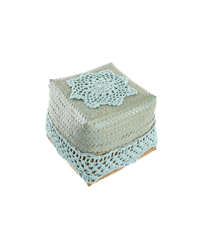 CESTA SET 3 BAMBU ALGODON 22X27X27 AZUL
