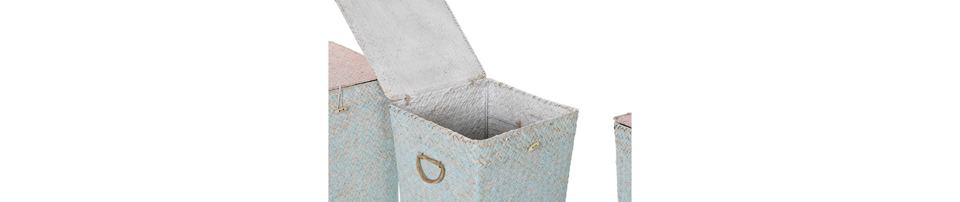 CESTA ROPA SET 3 FIBRA POLIESTER 37X37X50 BOHO