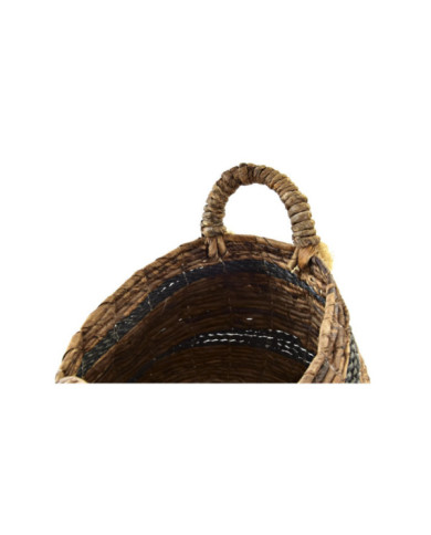 CESTA SET 2 FIBRA 31X31X33 MARRON