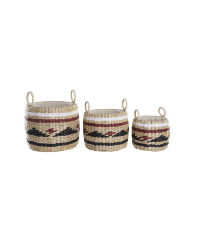 CESTA SET 3 FIBRA 30X30X25 NATURAL