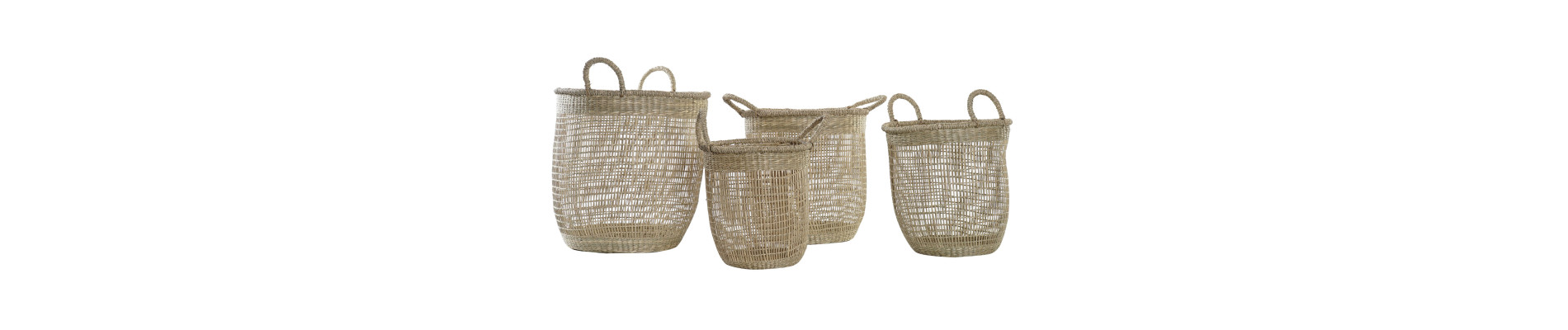 CESTA SET 4 SEAGRASS 40X40X40 NATURAL