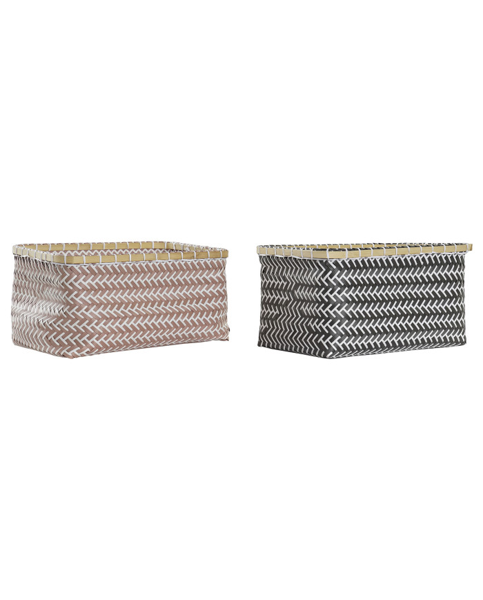 CESTA PP BAMBU 35X26X19 GRIS