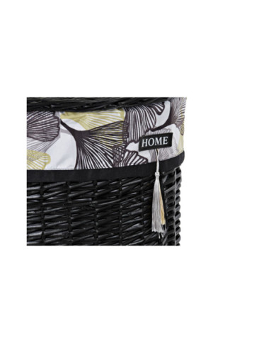 CESTA ROPA SET 5 MIMBRE ALGODON 51X37X56 NEGRO