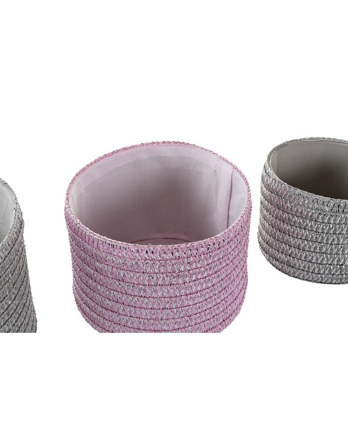 CESTA SET 3 PP 27X27X17 ROSA