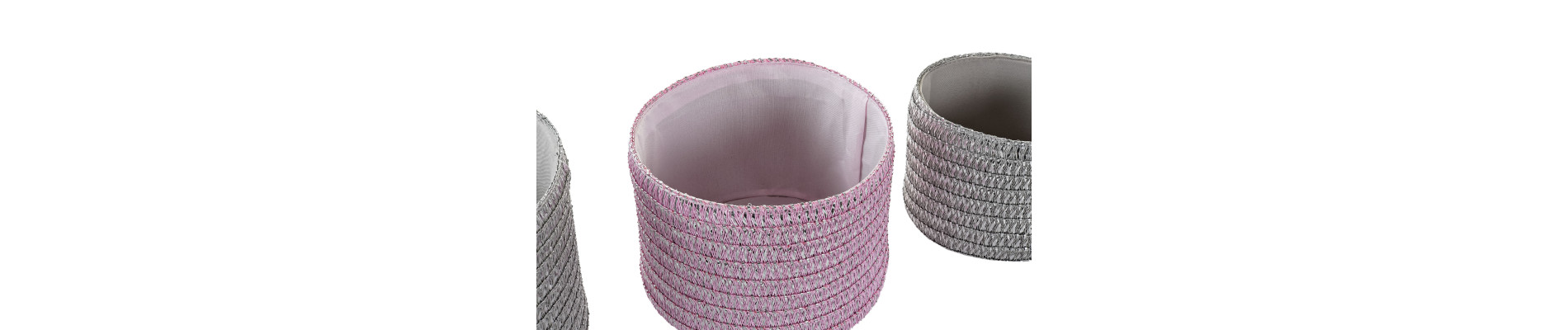 CESTA SET 3 PP 27X27X17 ROSA