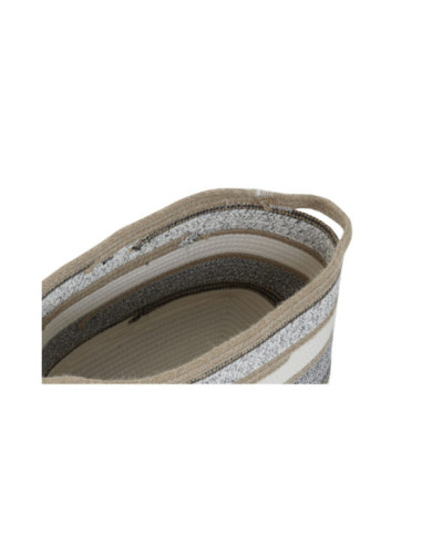 CESTA SET 3 ALGODON YUTE 36X30X24 GRIS