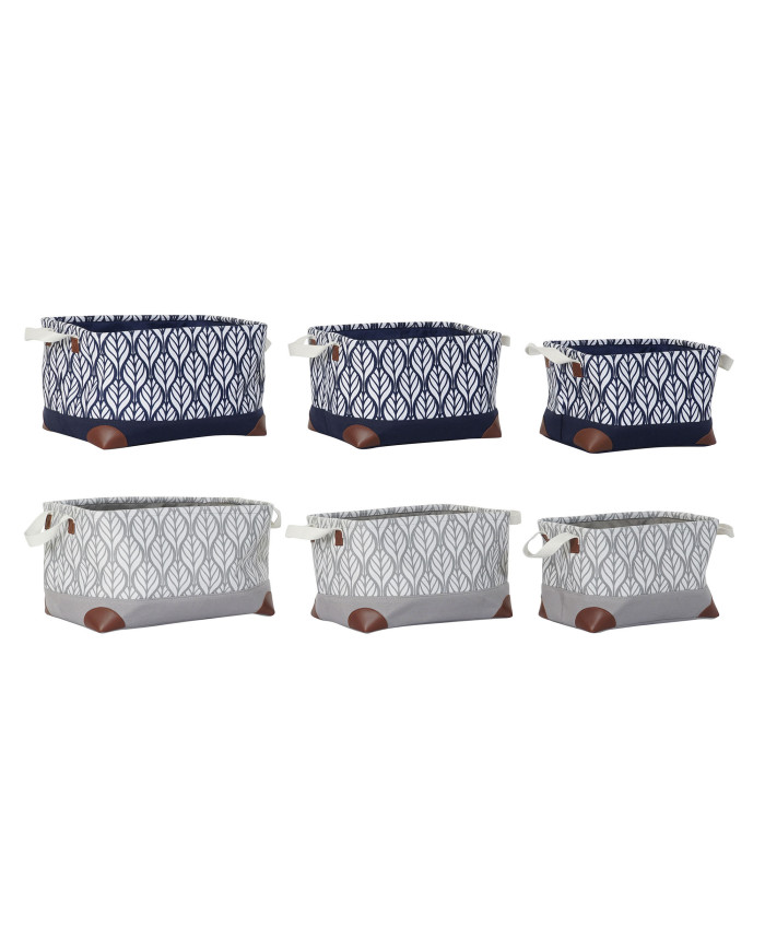 CESTA SET 3 POLIESTER 40X30X24 HOJA 2 SURT.